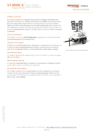 Lichte Torens Generac Mobile VT-MINE K