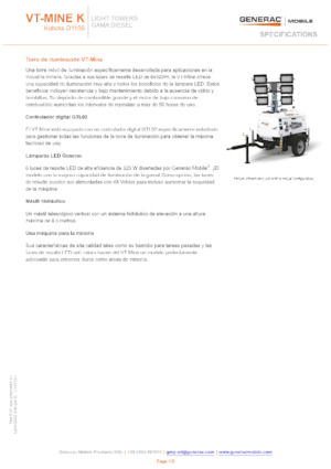 Lichte Torens Generac Mobile VT-MINE K