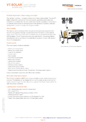 Lichte Torens Generac Mobile VT-Solar