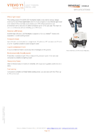Lichte Torens Generac Mobile VTevo Y1