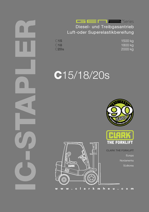 LPG-vorkheftrucks Clark C20 s L