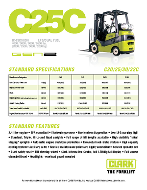 LPG-vorkheftrucks Clark C30 C