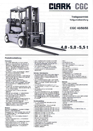 LPG-vorkheftrucks Clark CGC 55