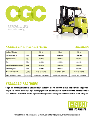 LPG-vorkheftrucks Clark CGC 55