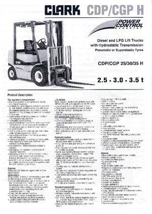 LPG-vorkheftrucks Clark CGP 35 H