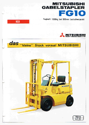 LPG-vorkheftrucks Mitsubishi FG 10 T