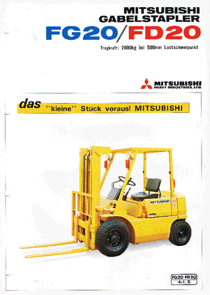 LPG-vorkheftrucks Mitsubishi FG 20 K