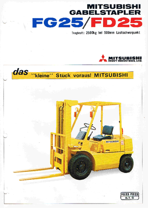 LPG-vorkheftrucks Mitsubishi FG 25 K