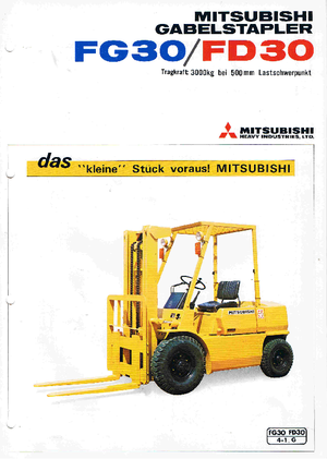 LPG-vorkheftrucks Mitsubishi FG 30 K