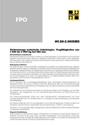 LPG-vorkheftrucks Hyster H 1.75 XM