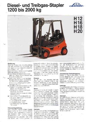 Explosieveilige dieselvorkheftrucks Linde H 20 T