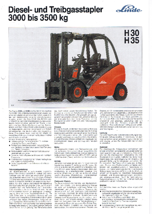 Explosieveilige dieselvorkheftrucks Linde H 30 T