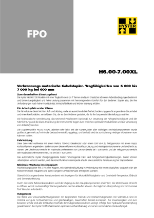 LPG-vorkheftrucks Hyster H 7.00 XL