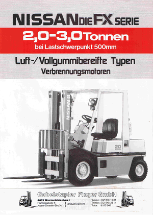 LPG-vorkheftrucks Nissan PH 02 A 25 U