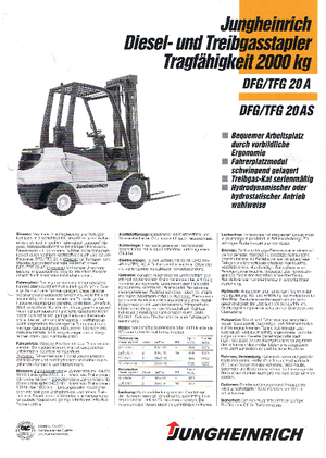 LPG-vorkheftrucks Jungheinrich TFG-20 A