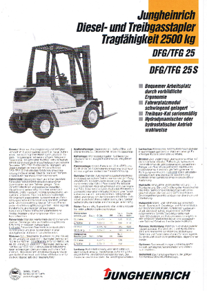 LPG-vorkheftrucks Jungheinrich TFG 25