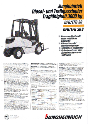 LPG-vorkheftrucks Jungheinrich TFG 30