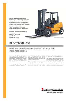 LPG-vorkheftrucks Jungheinrich TFG 550