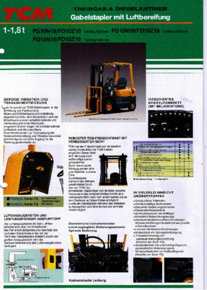 LPG-vorkheftrucks TCM FG 15 N 18 T