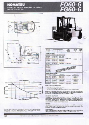LPG-vorkheftrucks Komatsu FG 60-6