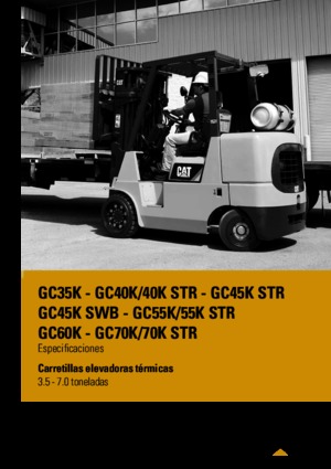 LPG-vorkheftrucks Caterpillar GC70K