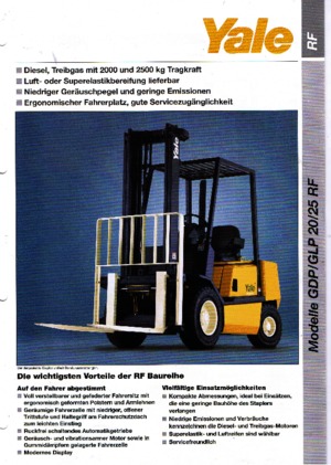 LPG-vorkheftrucks Yale GLP 25 RF