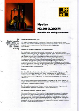 LPG-vorkheftrucks Hyster H 3.00 XML