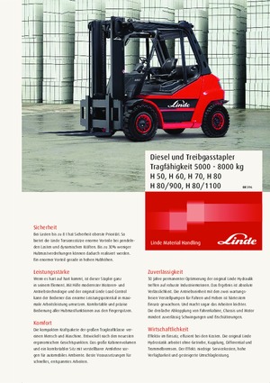 LPG-vorkheftrucks Linde H80/900T