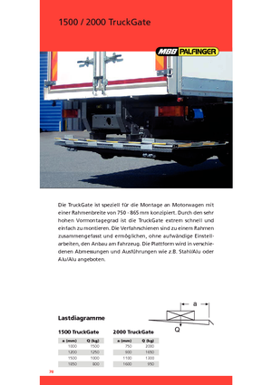 Laadplatforms MBB Palfinger 2000 TruckGate