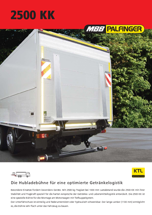 Laadplatforms MBB Palfinger 2500 KK