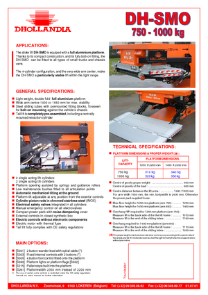 Laadplatforms Dhollandia DH-SMO