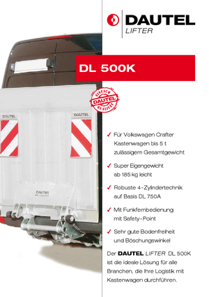 Laadplatforms DAUTEL DL 500 K/ 750 K