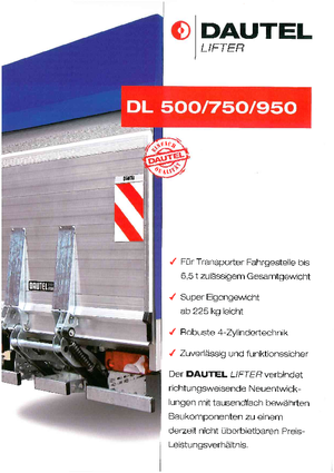 Laadplatforms DAUTEL DL 750 Variante B