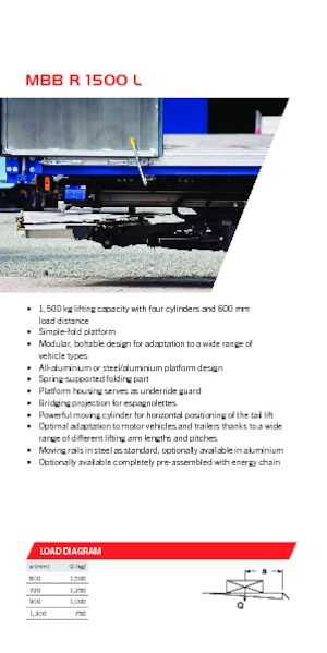 Laadplatforms MBB Palfinger MBB R 1500 L