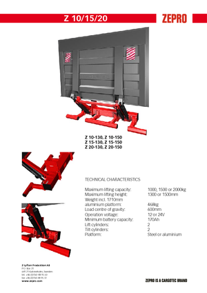 Laadplatforms ZEPRO Z 15-150