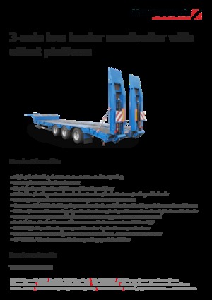 Semi-dieplader Schwarzmüller 3-axle low loader semitrailer with offset platform - reinforced - extendible