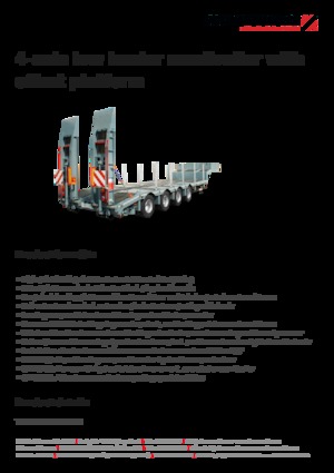 Semi-dieplader Schwarzmüller 4-axle low loader semitrailer with offset platform - reinforced - extendible