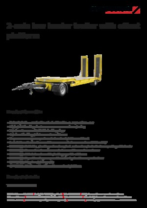 Diepladers Schwarzmüller 2-axle low loader trailer with offset platform