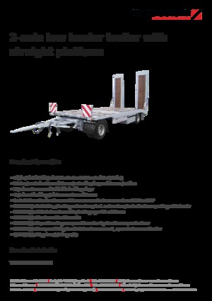 Diepladers Schwarzmüller 2-axle low loader trailer with straight platform