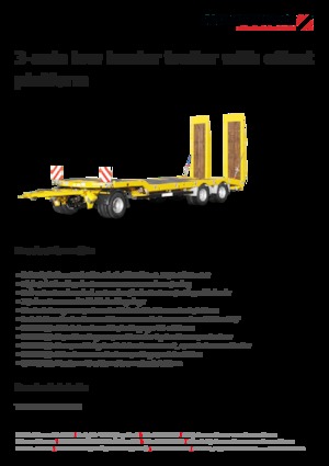Diepladers Schwarzmüller 3-axle low loader trailer with offset platform