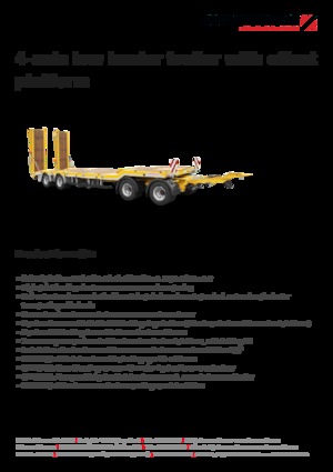 Diepladers Schwarzmüller 4-axle low loader trailer with offset platform