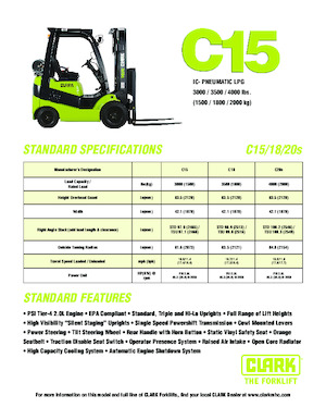 LPG-vorkheftrucks Clark C20s