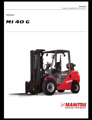 LPG-vorkheftrucks Manitou MI 40 G