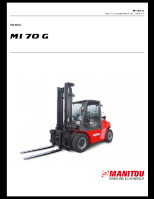 LPG-vorkheftrucks Manitou MI 70 G