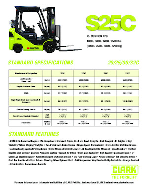 LPG-vorkheftrucks Clark S20C