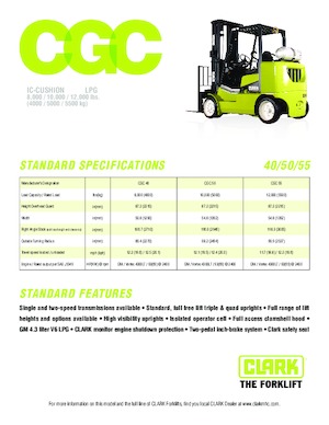 LPG-vorkheftrucks Clark CGC 55