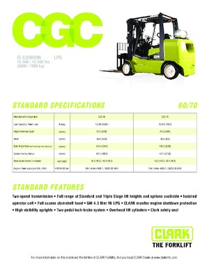 LPG-vorkheftrucks Clark CGC 70