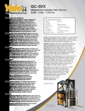 LPG-vorkheftrucks Yale GC030VX