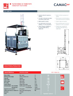 Industriele takel CAMAC ECP 1000/150