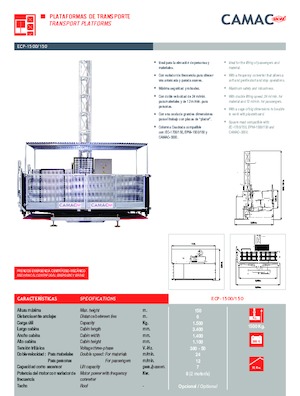 Industriele takel CAMAC ECP 1500/150